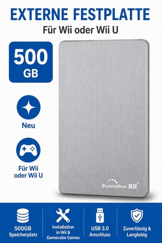 Nintendo wii 500gb festplatte - wii,